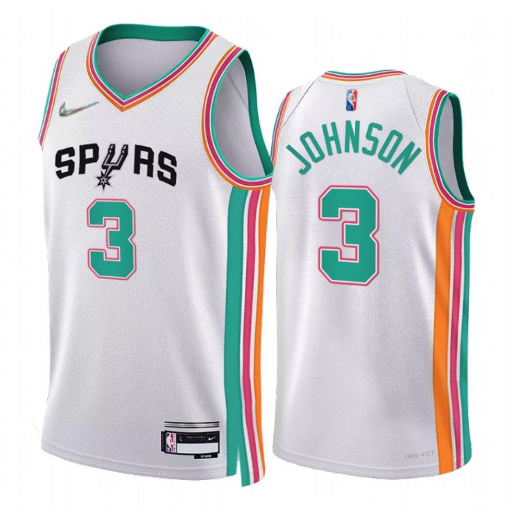 Keldon Johnson, San Antonio Spurs 2021/22 - City Edition - Cliquez sur l'image pour la fermer